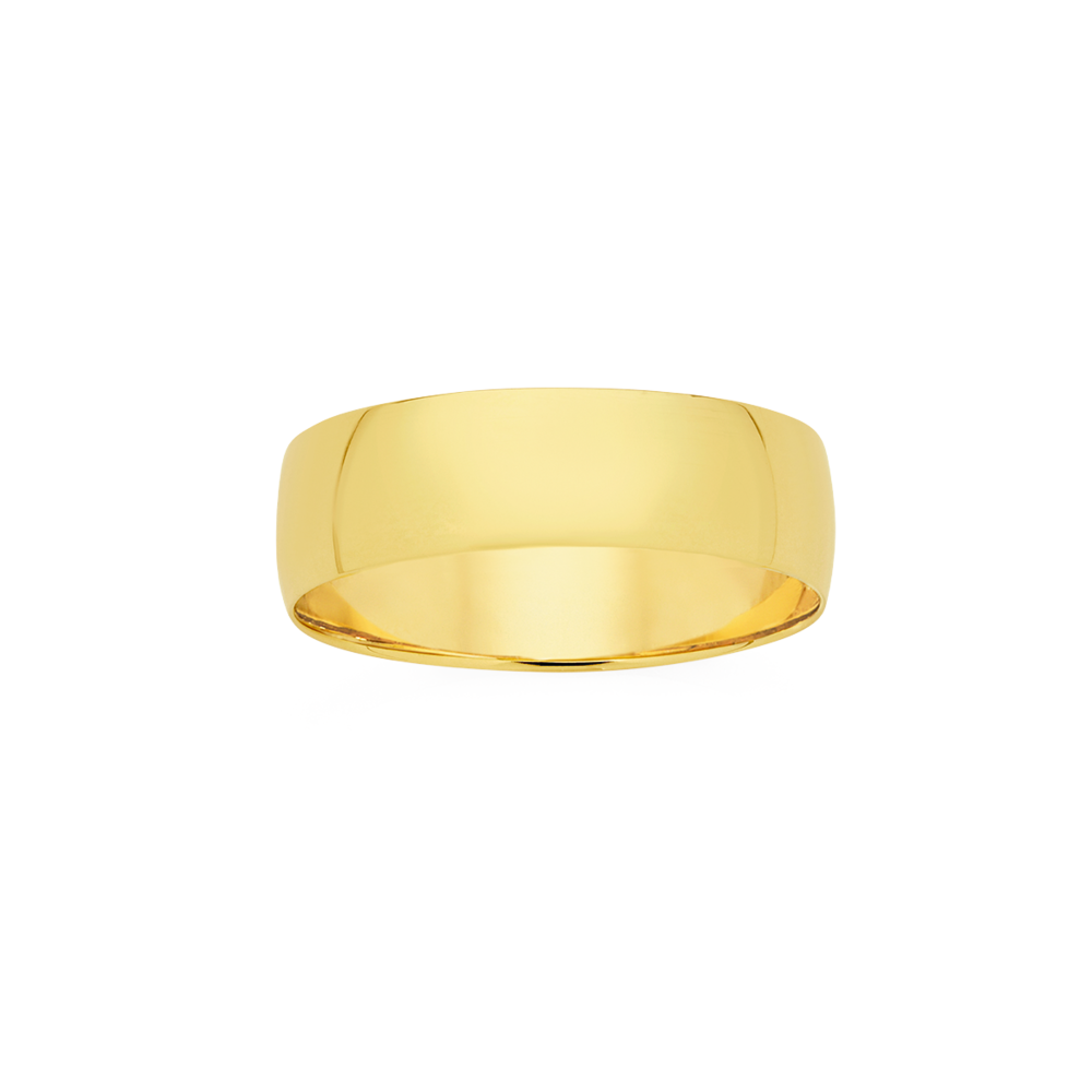 Half round deals wedding band