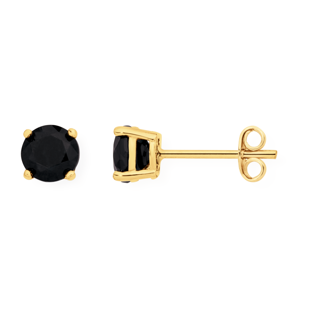 Black cheap sapphire earrings