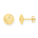 9ct Gold 10mm Diamond-cut Dome Stud Earrings