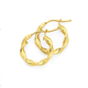 9ct Gold 10mm Twist Hoop Earrings