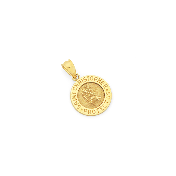 9ct Gold 12mm Saint Christopher Medal