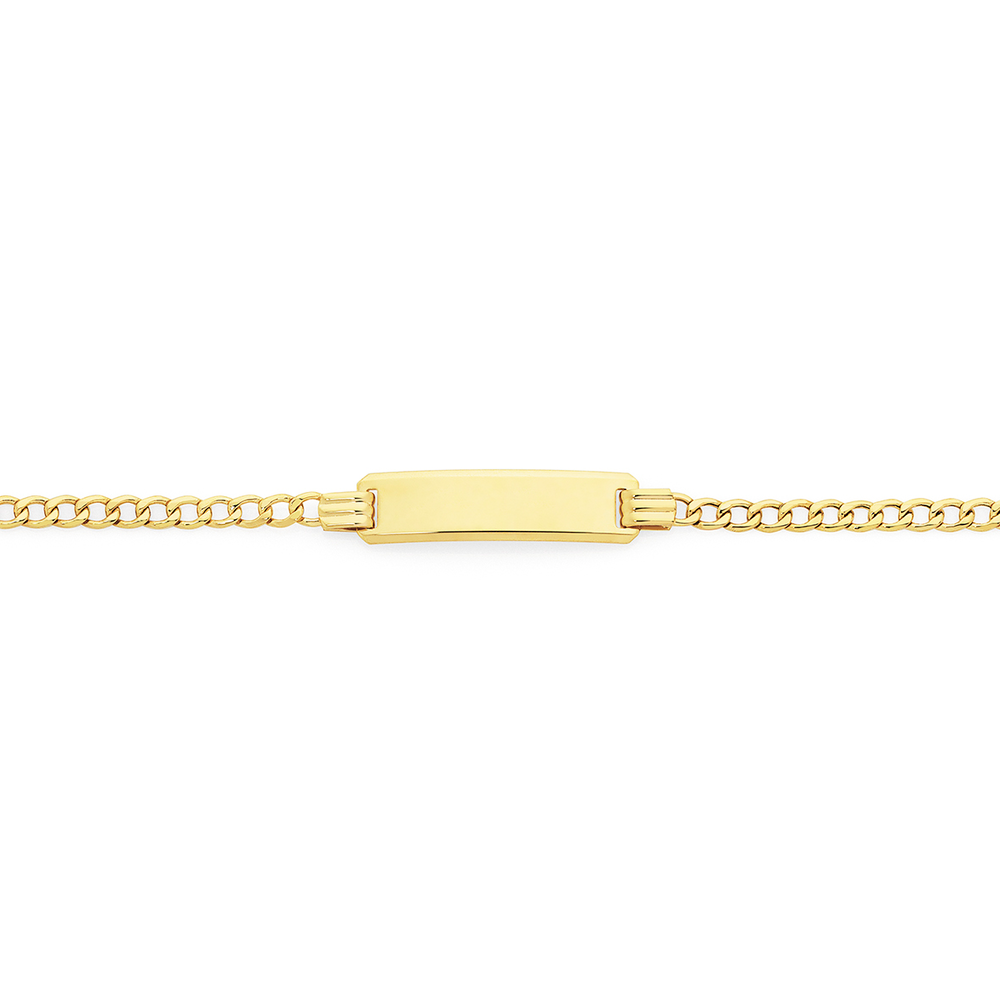 14K Yellow Gold Diamond Name ID Bracelet 21000804 | Shin Brothers*