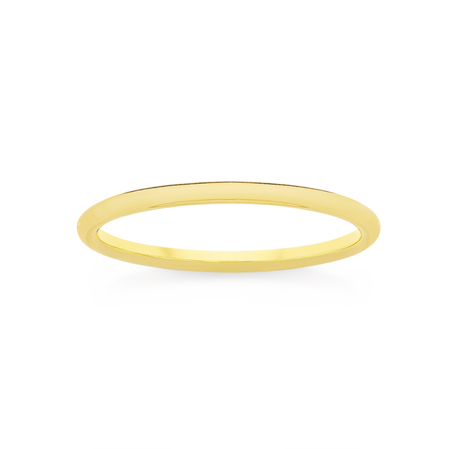 9ct Gold 1.5mm Plain Stacker Ring | Goldmark (AU)