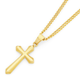 9ct Gold 16mm Fluted Cross Pendant