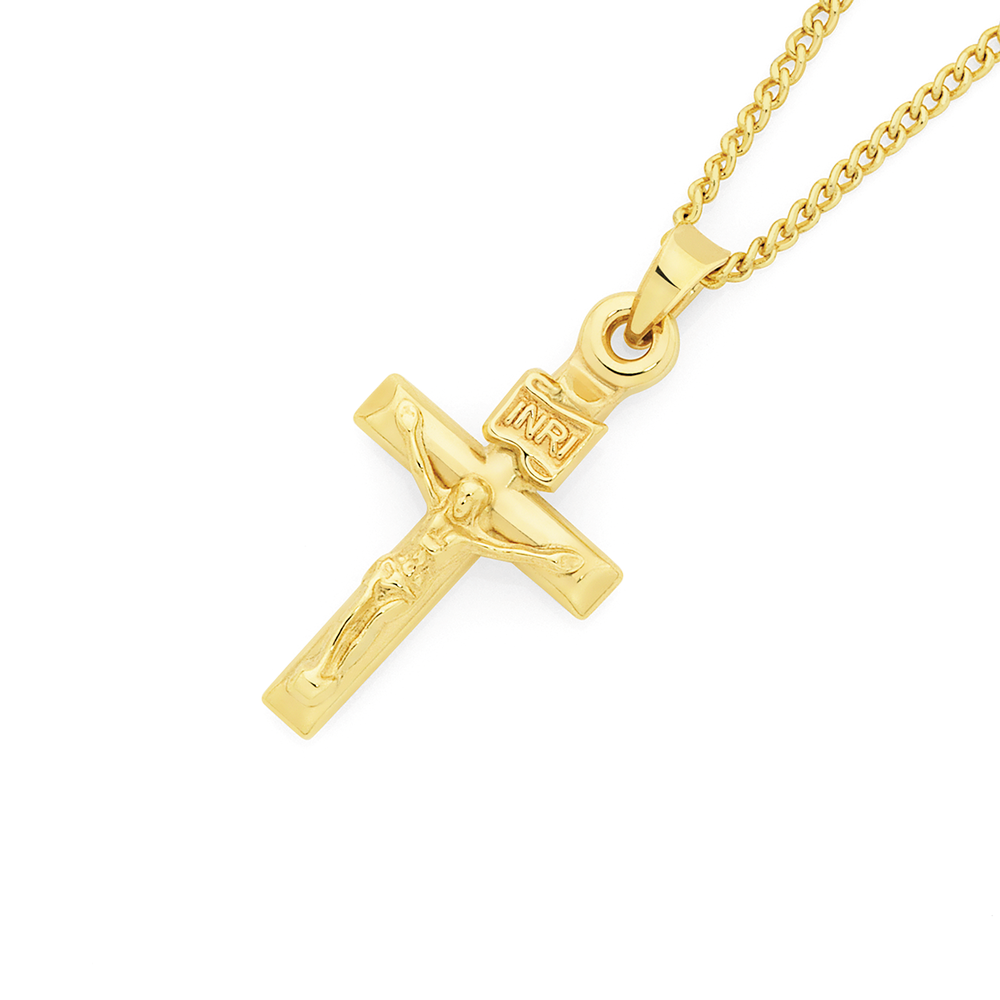 9ct Gold 22mm Polished Cross Pendant 