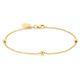 9ct Gold 19cm Heart Charm Beaded Belcher Bracelet