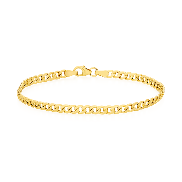 9ct Gold 19cm Hollow Curb Bracelet