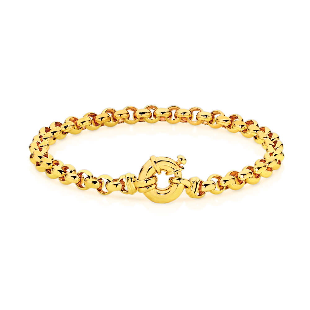 Luxury Gold XXL Gypsy Link Belcher Bracelet – Bling King