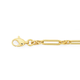9ct Gold 19cm Solid Fancy Knot Paperclip Bracelet