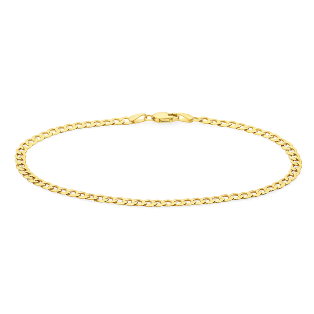 9ct Gold 20cm Solid Curb Bracelet Goldmark AU 9ct gold 20cm solid curb bracelet goldmark au