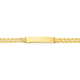 9ct Gold 21cm Solid Curb ID Bracelet