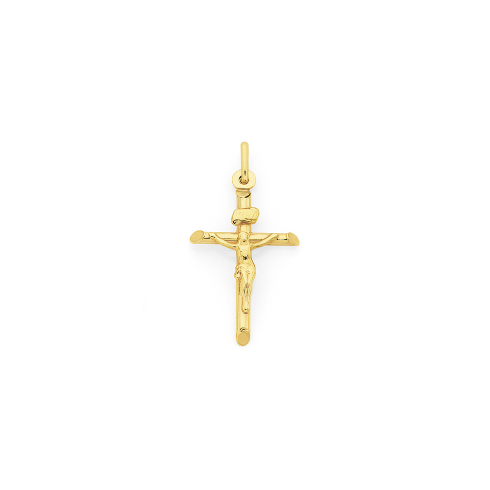 9ct Gold 26mm Crucifix Pendant 