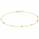 9ct Gold 27cm Multi Beaded Solid Trace Anklet