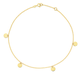 9ct Gold 27cm Multi-Discs Trace Anklet