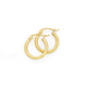 9ct Gold 2x10mm Diamond-cut Hoop Earrings