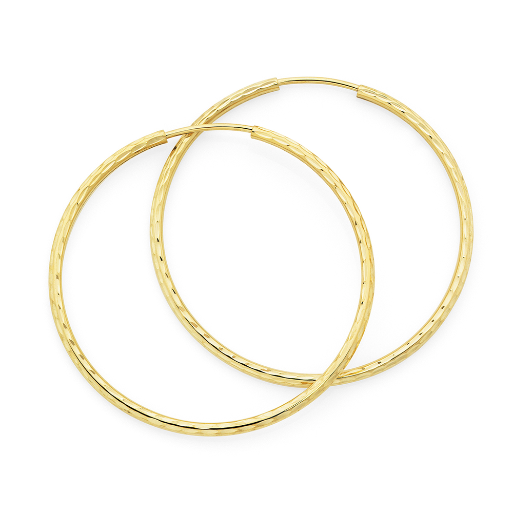 30mm 9ct gold clearance hoop earrings