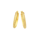 9ct Gold 3.5x20mm Diamond-cut Hoop Earrings