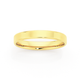 9ct Gold 3mm Flat Soft Edge Wedding Ring - Size O