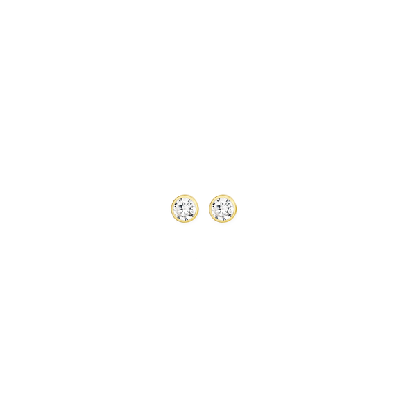 9ct Gold 3mm Round CZ Stud Earrings
