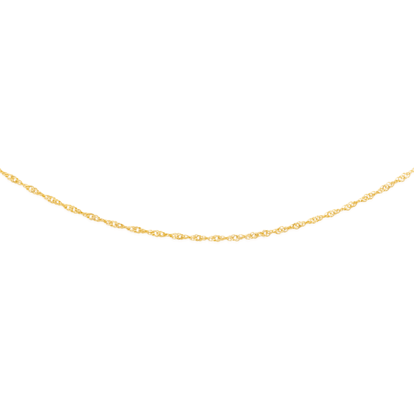 9ct Gold 40cm Solid Singapore Chain