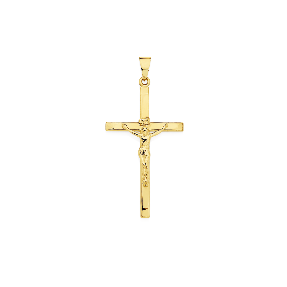 Womens Mens Jesus Crucifix Cross Pendant 18k Solid Gold Gf 5mm Italian Rope  Hip Hop Chain Necklace 31