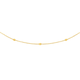 9ct Gold 45cm Beaded Solid Cable Chain
