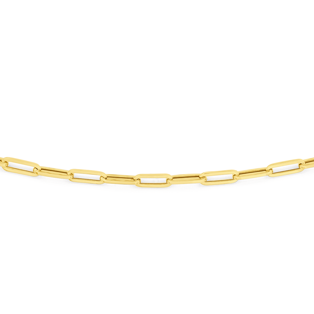 18K Gold Paperclip Chain Initial Necklace, Minimalist Initial Necklace –  Fastdeliverytees.com