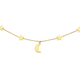 9ct Gold 45cm Moon & Stars Trace Necklet