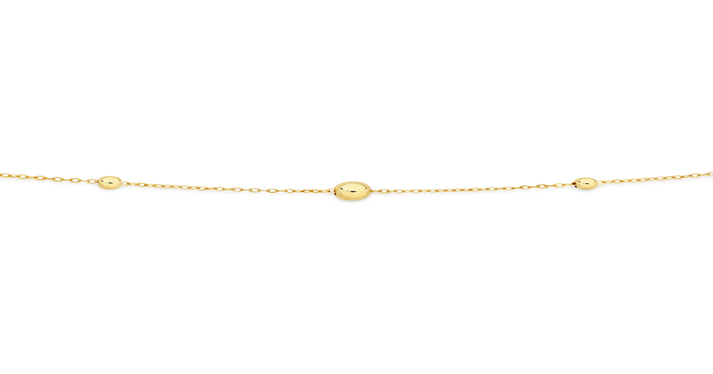 9ct Gold 45cm Multi Beaded Solid Trace Chain | Goldmark (AU)