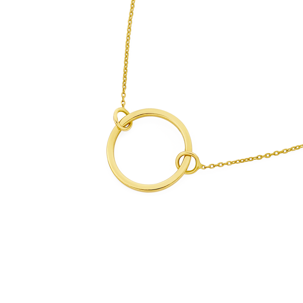 9ct Gold 45cm Open Circle Necklet 