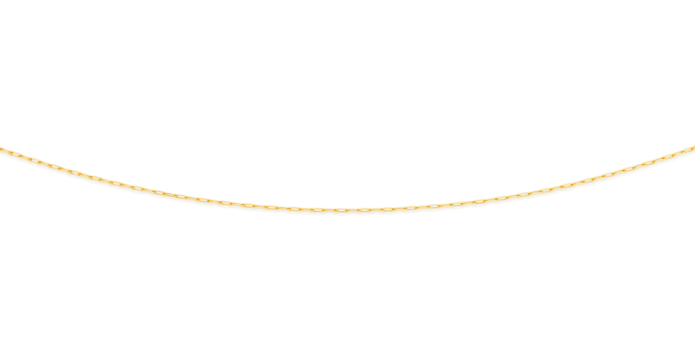 9ct Gold 45cm Rectangular Cable Chain | Goldmark (AU)