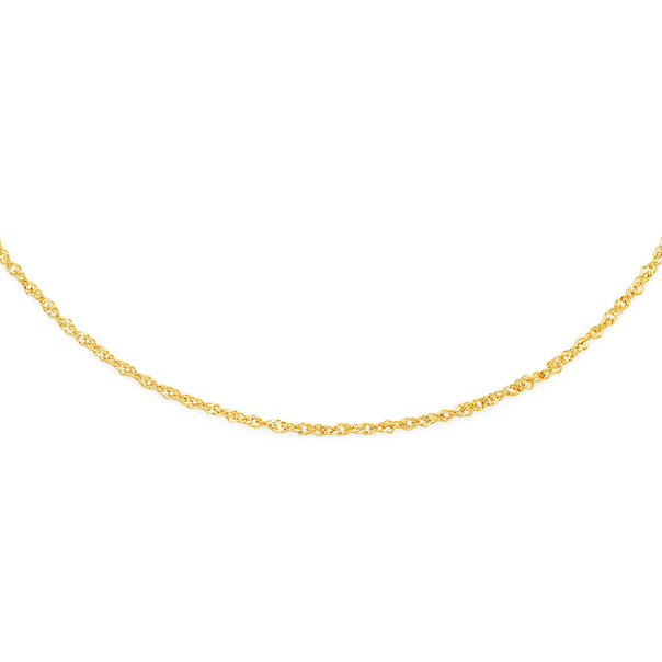 9ct Gold 45cm Solid Criss Cross Chain
