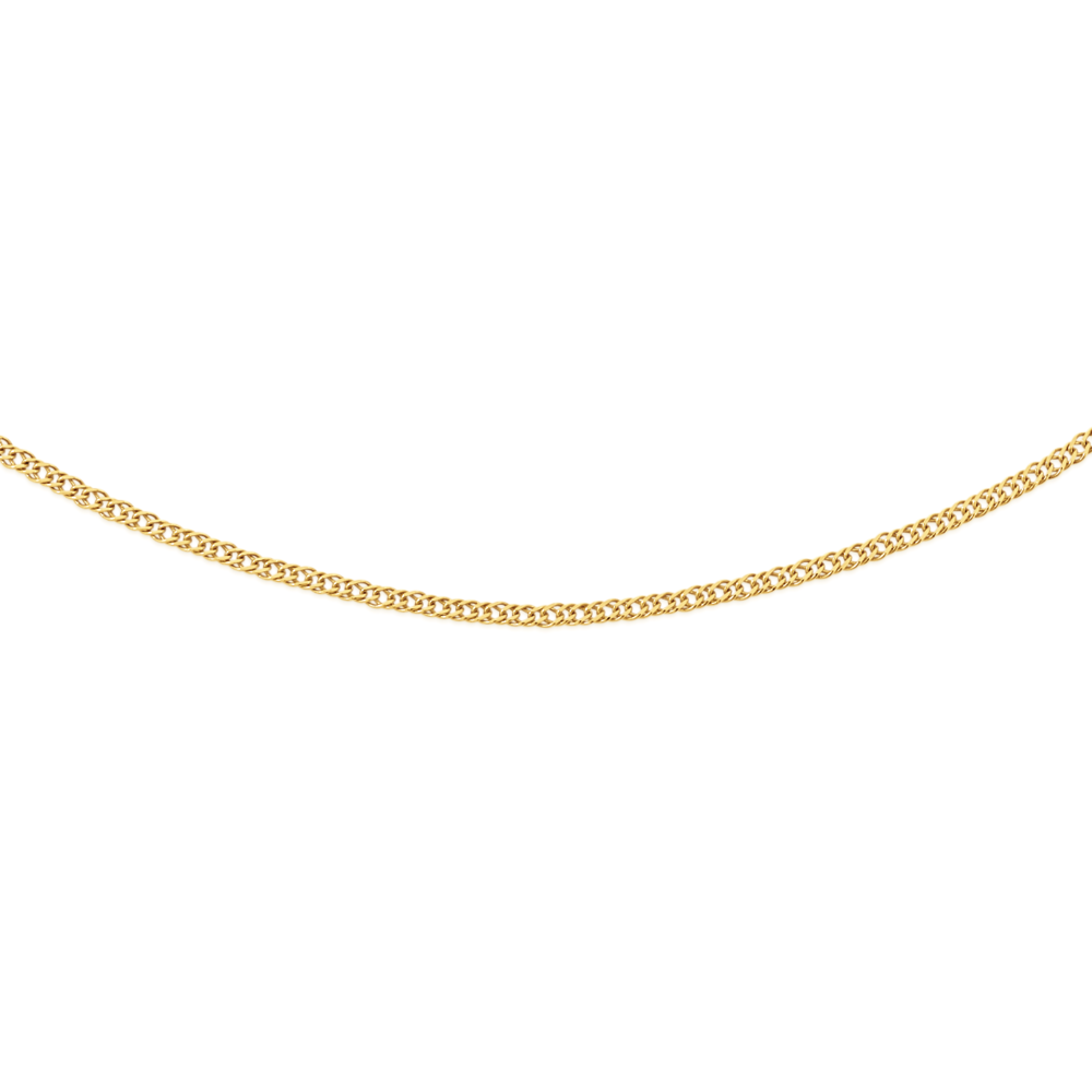 9ct Gold 45cm Solid Double Curb Chain 