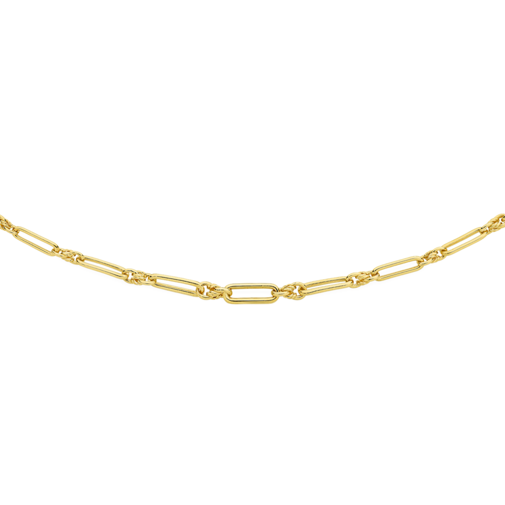 18K YELLOW DESIGNER GOLD HEAVY GAUGE PAPERCLIP LINK 22 INCH CHAIN - Roberto  Coin - North America