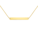 9ct Gold 45cm Solid Trace Bar Plate Necklet