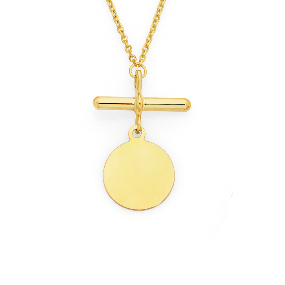 9ct Gold 45cm Solid Trace FOB Disc 