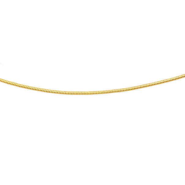9ct Gold 48cm Diamond-cut Snake Chain