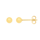 9ct Gold 4mm Polished Ball Stud Earrings
