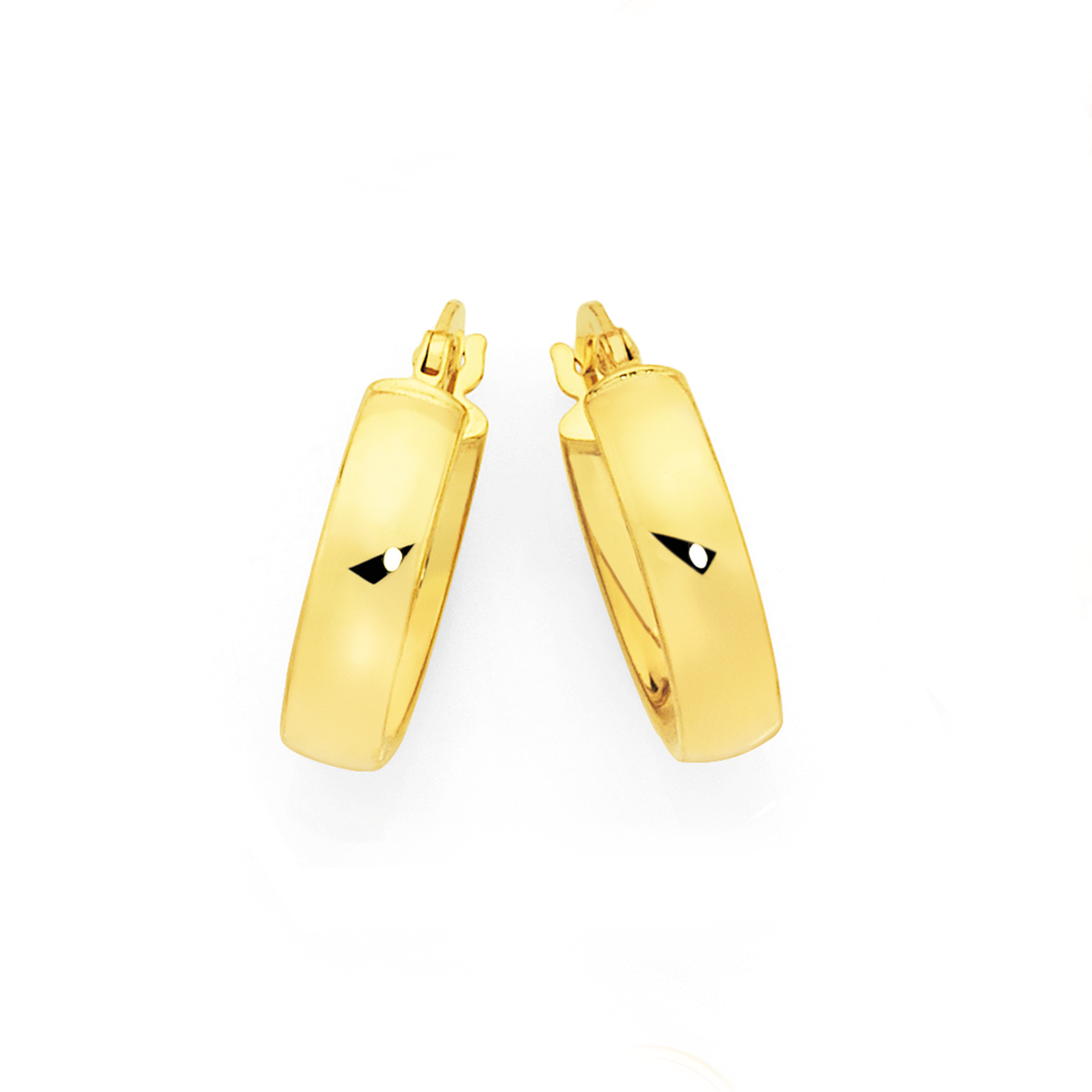 Ladies 9ct Yellow Gold Small Flat Circle Stud Earrings| Miltons Diamonds