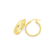 9ct Gold 4x15mm Half Round Hoop Earrings