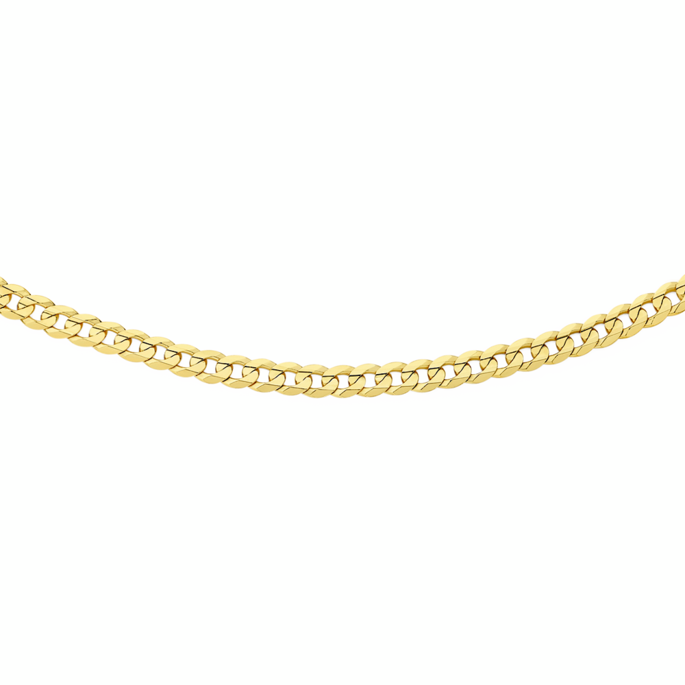 9ct Yellow Gold On Silver 20" Solid Curb Chain Necklace – 41.9 Grams, Men's Or Ladies