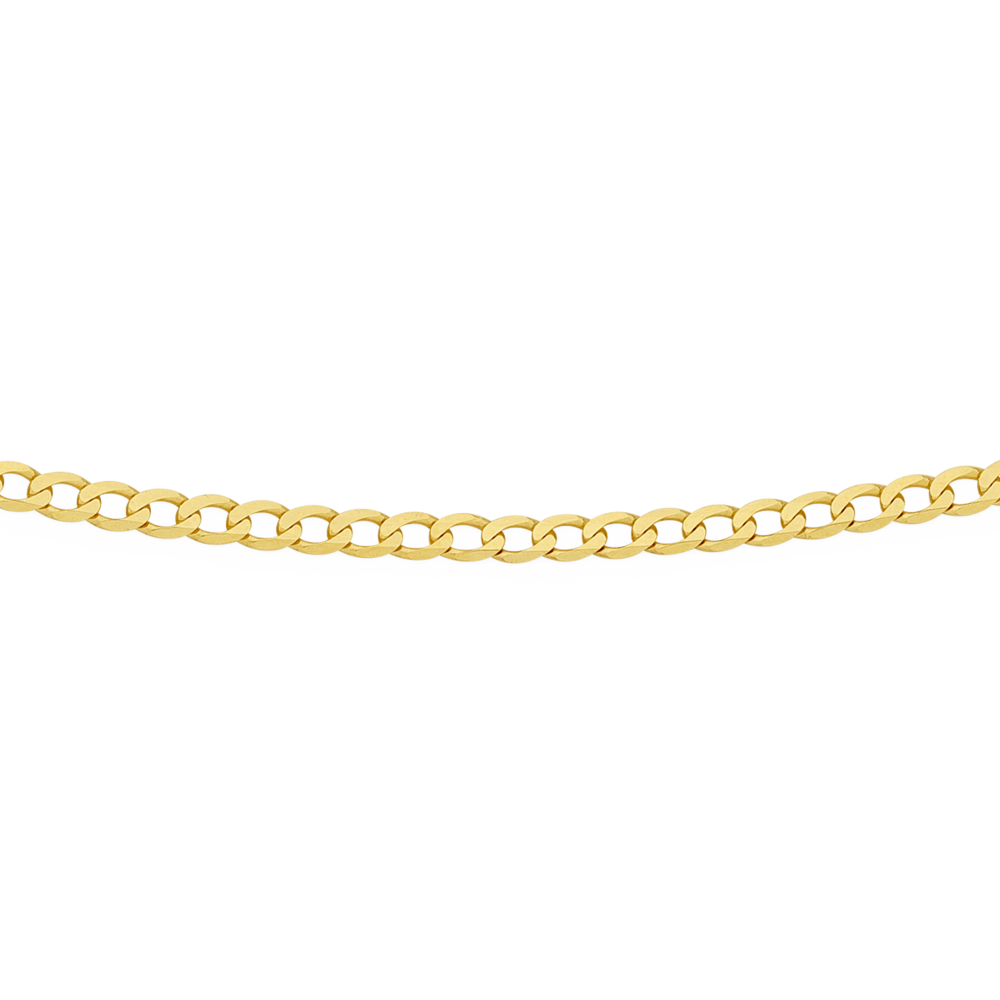 9ct Gold 60cm Solid Curb Chain 