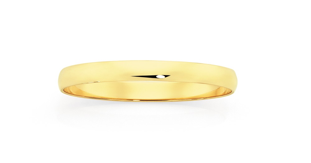 9ct Gold 5mm Half Round Wedding Ring - Size X | Goldmark (AU)