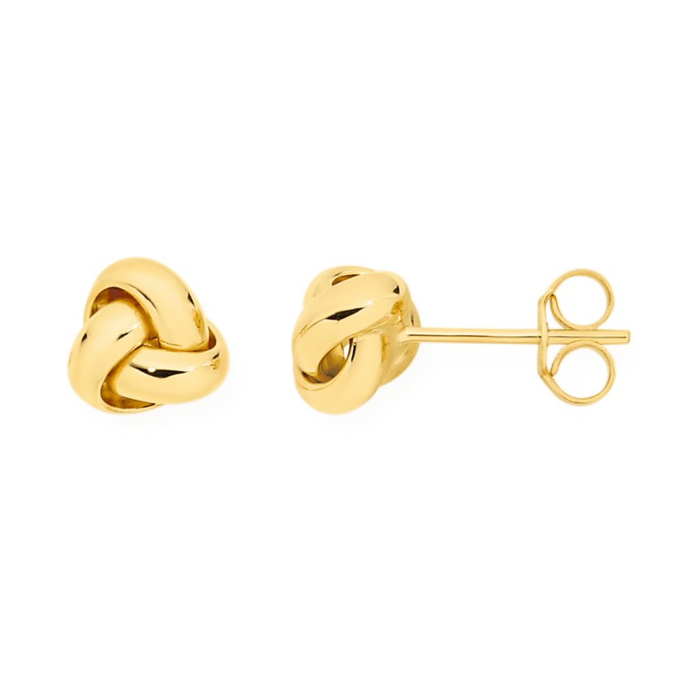 9ct Gold 5mm Love Knot Stud Earrings Goldmark AU