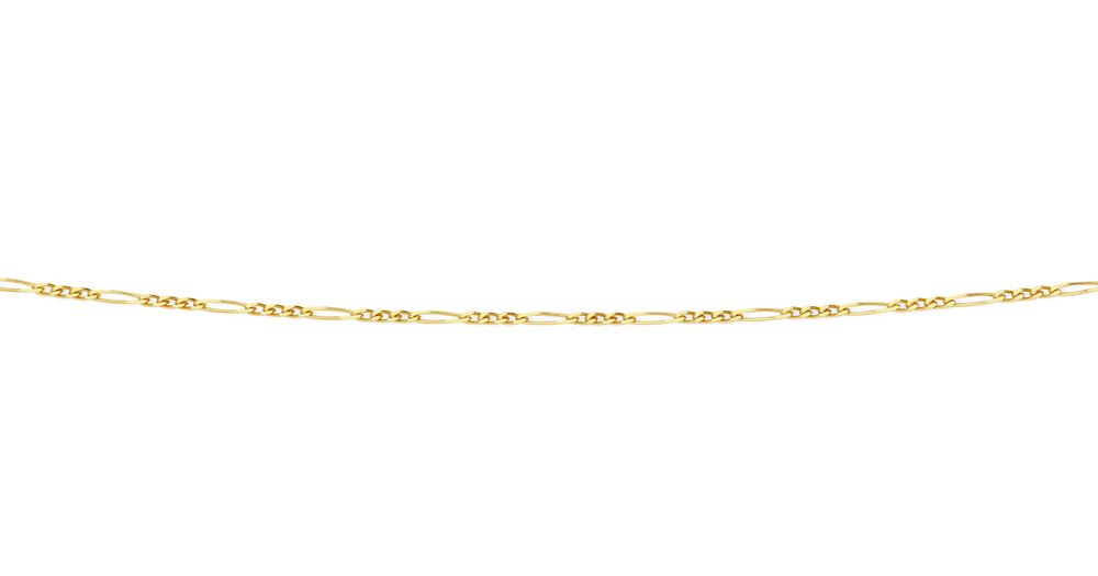 9ct Gold 60cm Solid Figaro 3+1 Chain | Goldmark (AU)