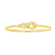 9ct Gold 60mm Hollow Infinity Oval Bangle