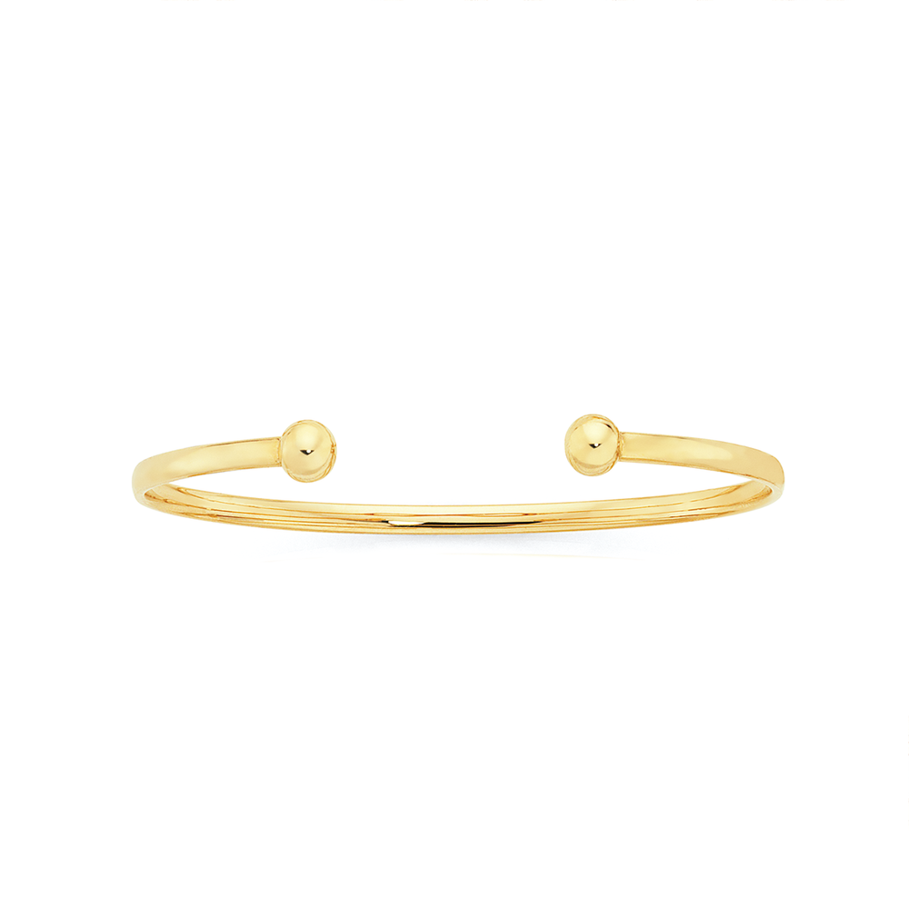 9ct Gold 60mm Hollow Oval Cuff Bangle | Goldmark (AU)