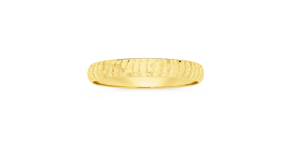 9ct Gold 6mm Diamond-cut Dress Ring | Goldmark (AU)