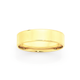 9ct Gold 6mm Flat Bevelled Wedding Ring - Size R