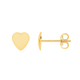 9ct Gold 6mm Heart Stud Earrings